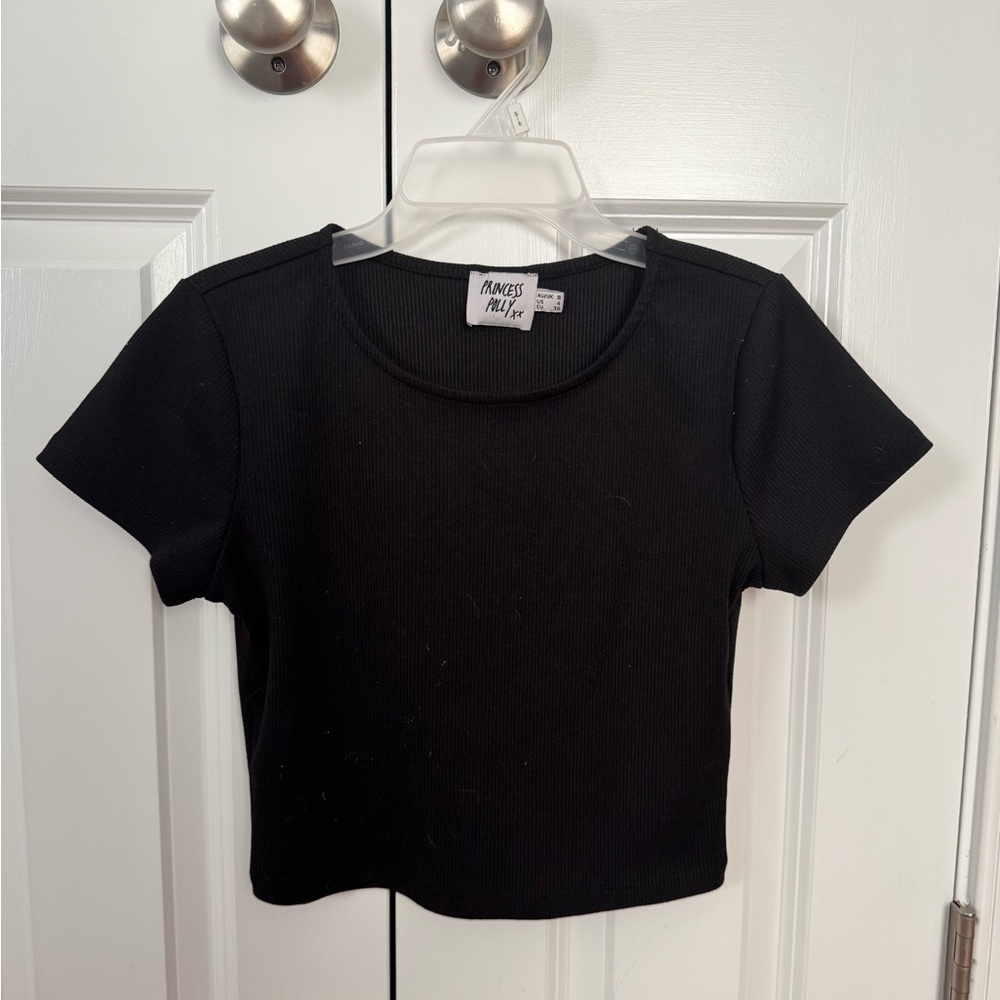 Princess Polly The Classic Cropped Tee Black